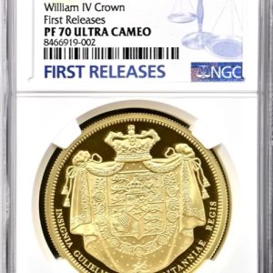 William IV Crown, Great Engravers 2026 Gold Proof £200, Two Ounce Coin. NGC Graded PF70 UCAM