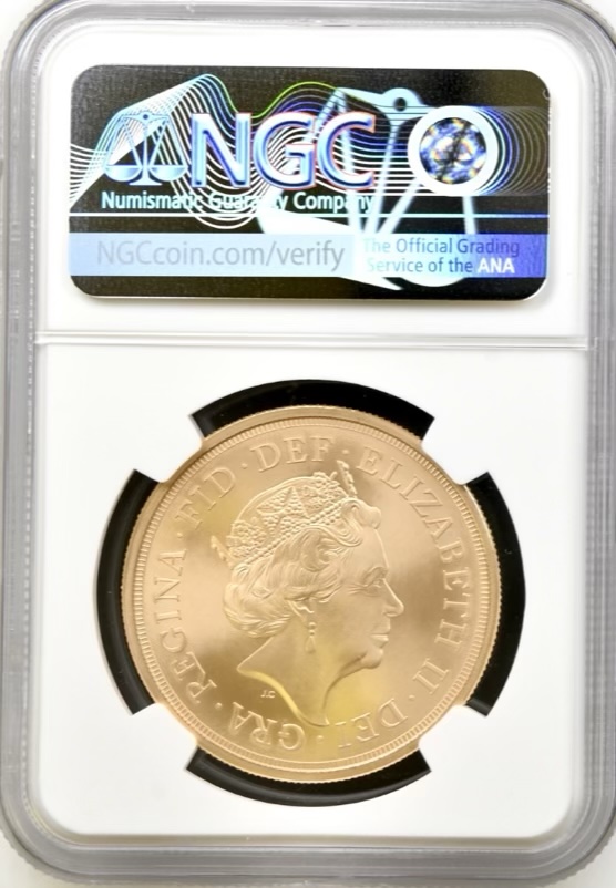 Platinum Jubilee, 2022 Gold £5 NGC Graded MS70 Matte - Image 2