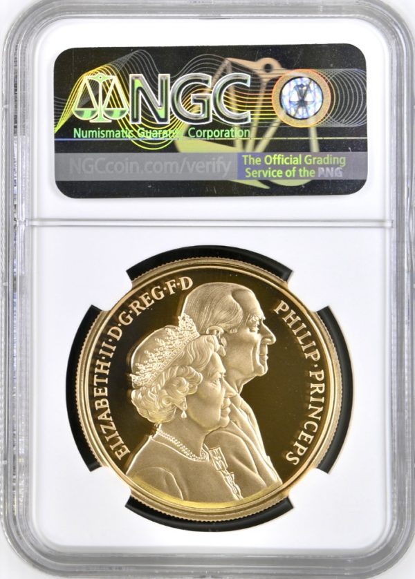 1997 Royal Wedding Anniversary Gold Proof Five Pound Crown (£5), NGC Graded PF69 Ultra Cameo - Image 2