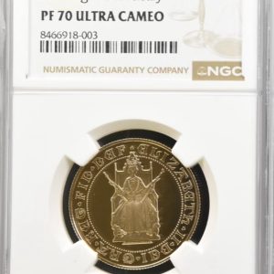 1989 Gold Proof £2, Double Sovereign, NGC Graded PF70UCAM