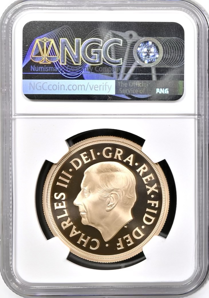 2022 Memorial Gold Proof Five Pounds Sovereign (£5), NGC Graded PF70 Ultra Cameo - Image 2