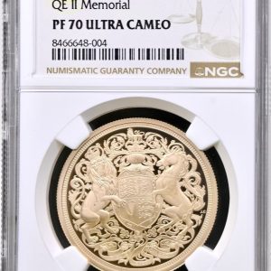 2022 Memorial Gold Proof Five Pounds Sovereign (£5), NGC Graded PF70 Ultra Cameo