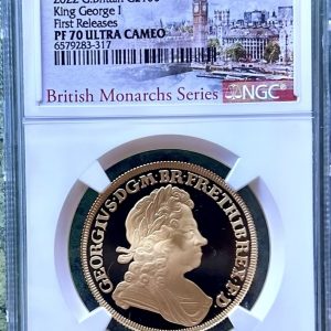 2022 King George I, British Monarchs. Gold Proof £100 (1 Oz.) NGC Graded PF70 Ultra Cameo