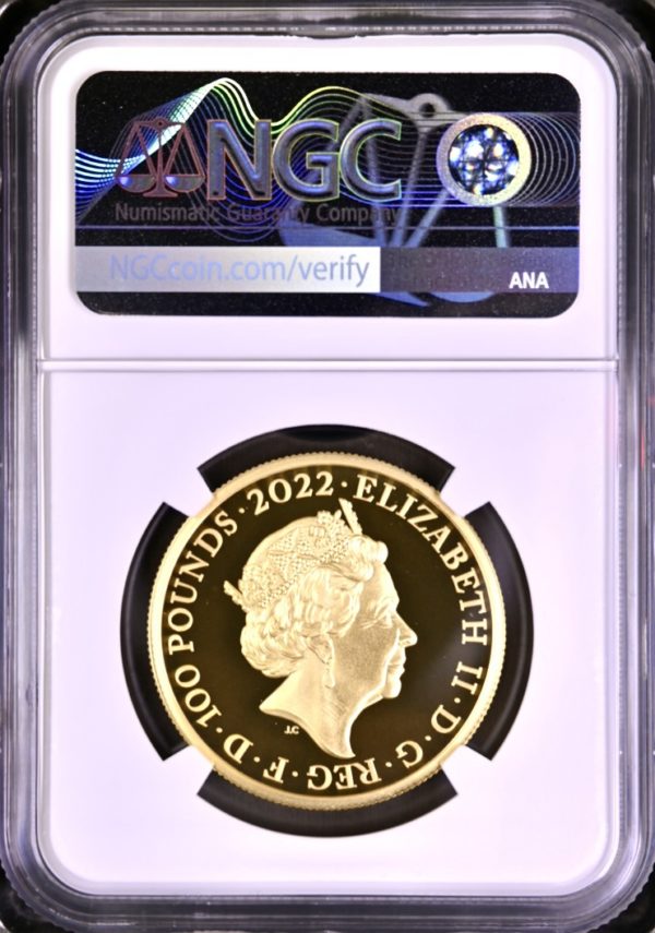 2022 King James I, British Monarchs. Gold Proof £100, One Ounce Coin. NGC Graded PF70 Ultra Cameo - Image 2