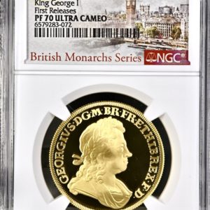 2022 King George I, British Monarchs. Gold Proof £100 Ounce Coin. NGC Graded PF70 Ultra Cameo