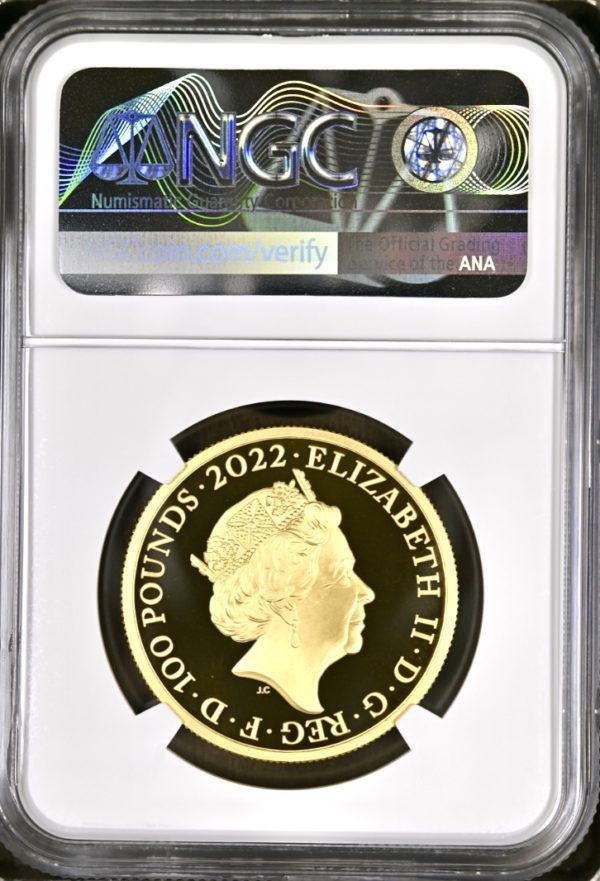 2022 King George I, British Monarchs. Gold Proof £100 Ounce Coin. NGC Graded PF70 Ultra Cameo - Image 2