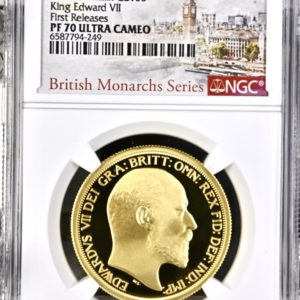 2022 Edward VII, British Monarchs. Gold Proof £100 Ounce Coin. NGC Graded PF70 Ultra Cameo