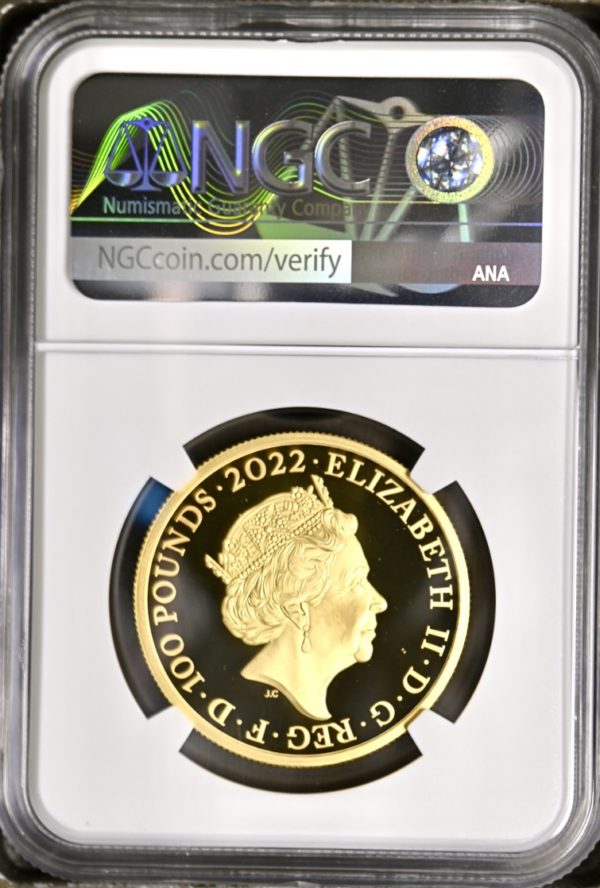 2022 Edward VII, British Monarchs. Gold Proof £100 Ounce Coin. NGC Graded PF70 Ultra Cameo - Image 2