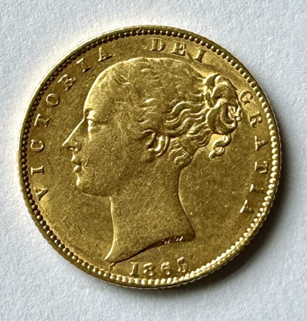 1865 Gold Sovereign Shield