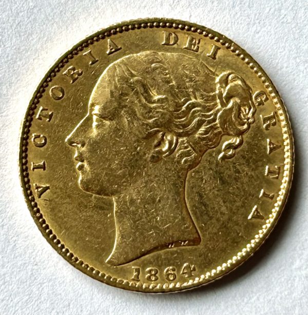 1864 Gold Sovereign Shield