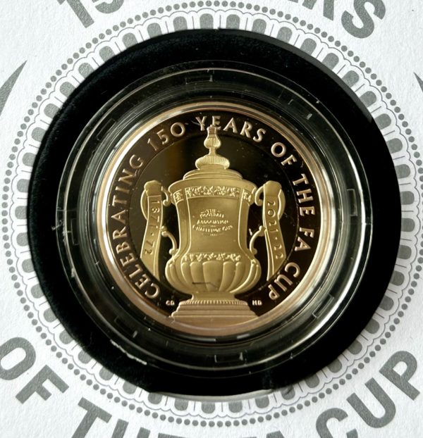 2022 Gold Proof Two Pounds Coin (£2) 150 Years Of The FA Cup Stamped First Day Cover. - Image 2