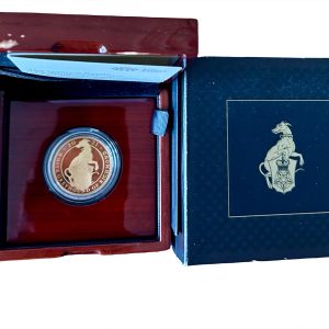 2021 White Greyhound Of Richmond Gold Proof £100 - Queens Beast One Ounce Coin