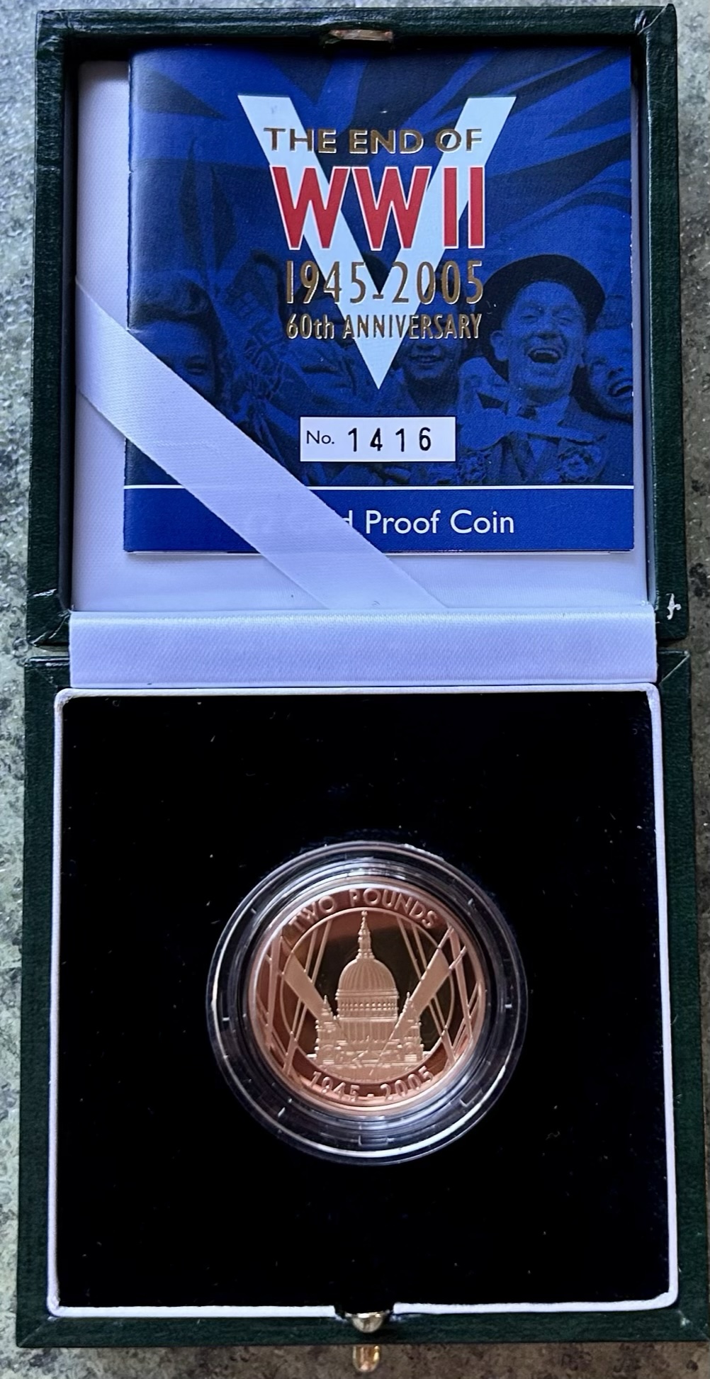 2005 Gold Proof Two Pounds (£2) The End Of World War II Anniversary - Image 5