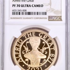 2021 Gold Proof Five Pound (£5) Alfred The Great NGC Graded PF70 Ultra Cameo