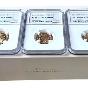 2026 Gold Proof Three Coin Sovereign Set, NGC Graded PF70 Ultra Cameo
