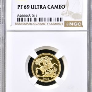 2026 Gold Proof Half Sovereign NGC Graded PF69 Ultra Cameo
