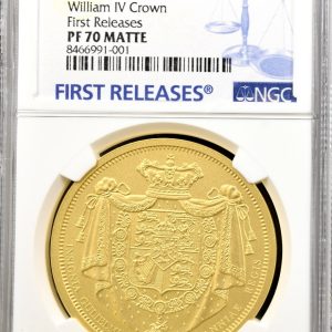 William IV Crown, Great Engravers 2026 Gold Proof £200, Two Ounce Coin. NGC Graded PF70 Matte