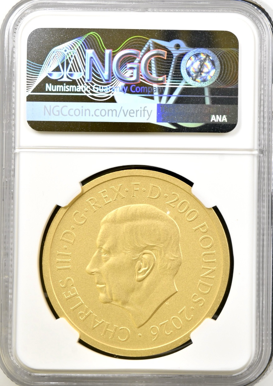 William IV Crown, Great Engravers 2026 Gold Proof £200, Two Ounce Coin. NGC Graded PF70 Matte - Image 2