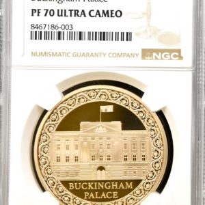 2024 Gold Proof Five Pound Crown (£5) - Buckingham Palace. NGC Graded PF70 Ultra Cameo