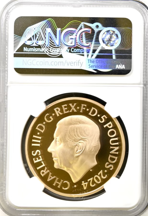 2024 Gold Proof Five Pound Crown (£5) - Buckingham Palace. NGC Graded PF70 Ultra Cameo - Image 2