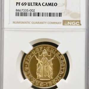 1989 Gold Proof Double Sovereign (£2 / 2Sov) NGC Graded PF69 Ultra Cameo. Tudor Rose 500th Anniversary.