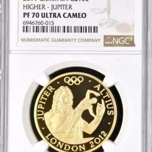2011 Gold Proof £100 London Olympics - Higher - Jupiter. NGC Graded PF70 Ultra Cameo