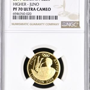 2011 Gold Proof £25 London Olympics - Altius - Juno. NGC Graded PF70 Ultra Cameo