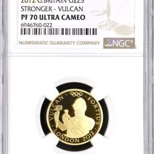 2012 Gold Proof £25 London Olympics - Stronger - Vulcan. NGC Graded PF70 Ultra Cameo
