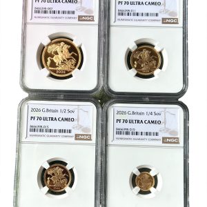 2026 Gold Proof Four Coin Sovereign Set, NGC Graded PF70 Ultra Cameo