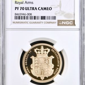 2025 Gold Proof Double Sovereign (2Sov) - Royal Arms - NGC Graded PF70 Ultra Cameo