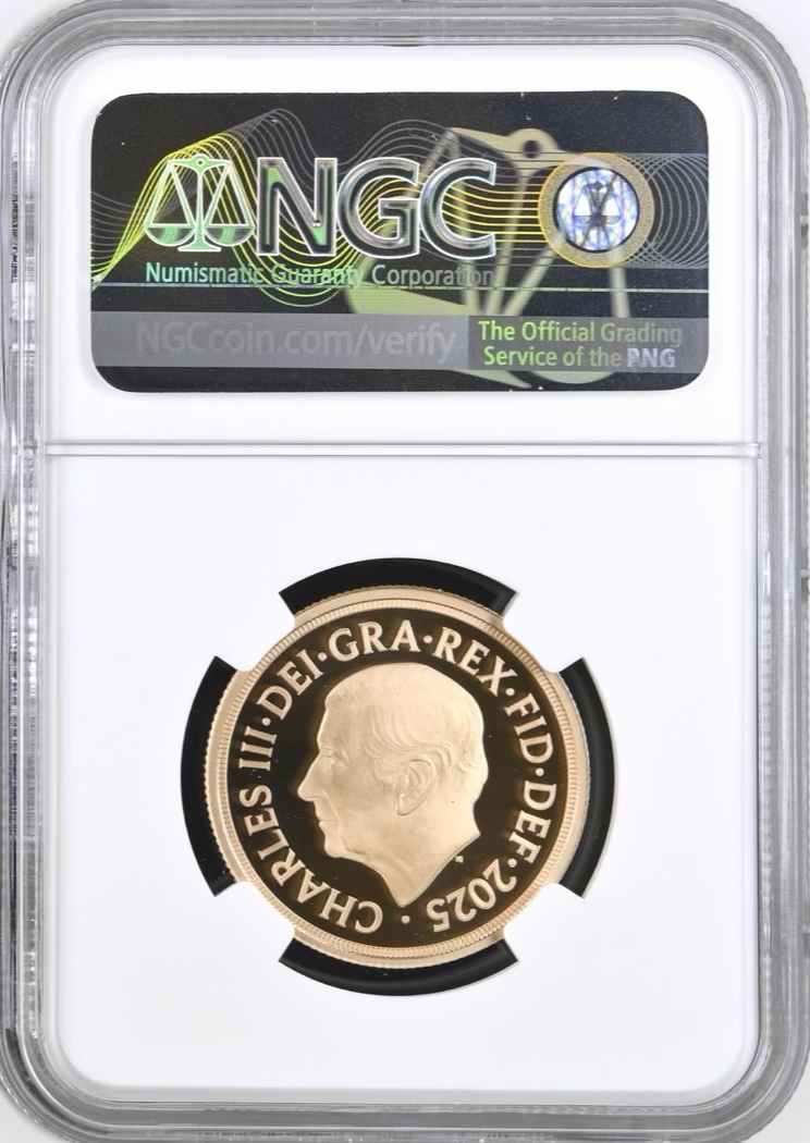 2025 Gold Proof Double Sovereign (2Sov) - Royal Arms - NGC Graded PF70 Ultra Cameo - Image 2